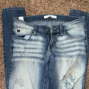 Kancan skinny distressed jeans